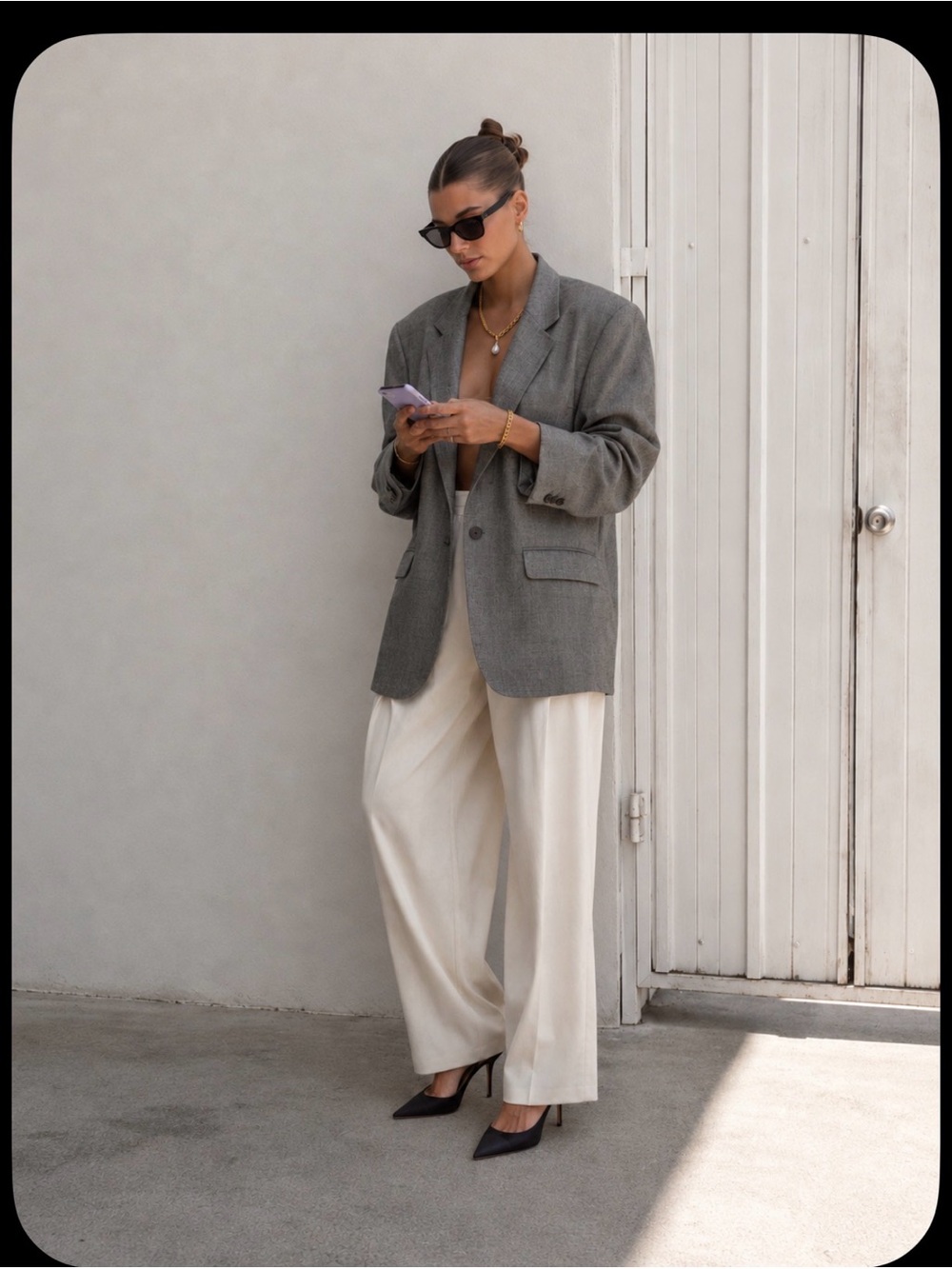 Vintage Dior Men's Gray Two-Button Wool Suit Jacket